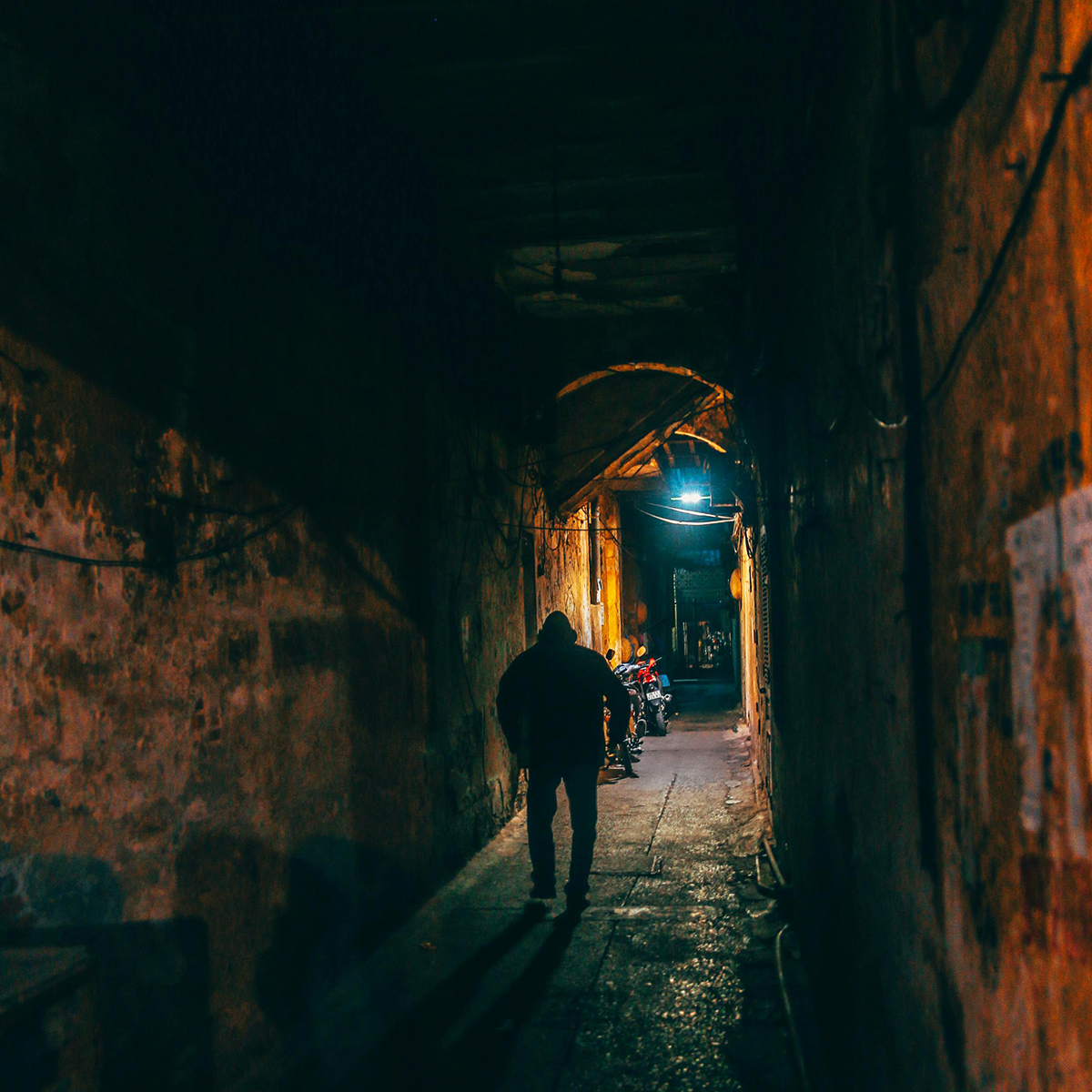 A Small Alley in Hanoi's Old Town Quarter