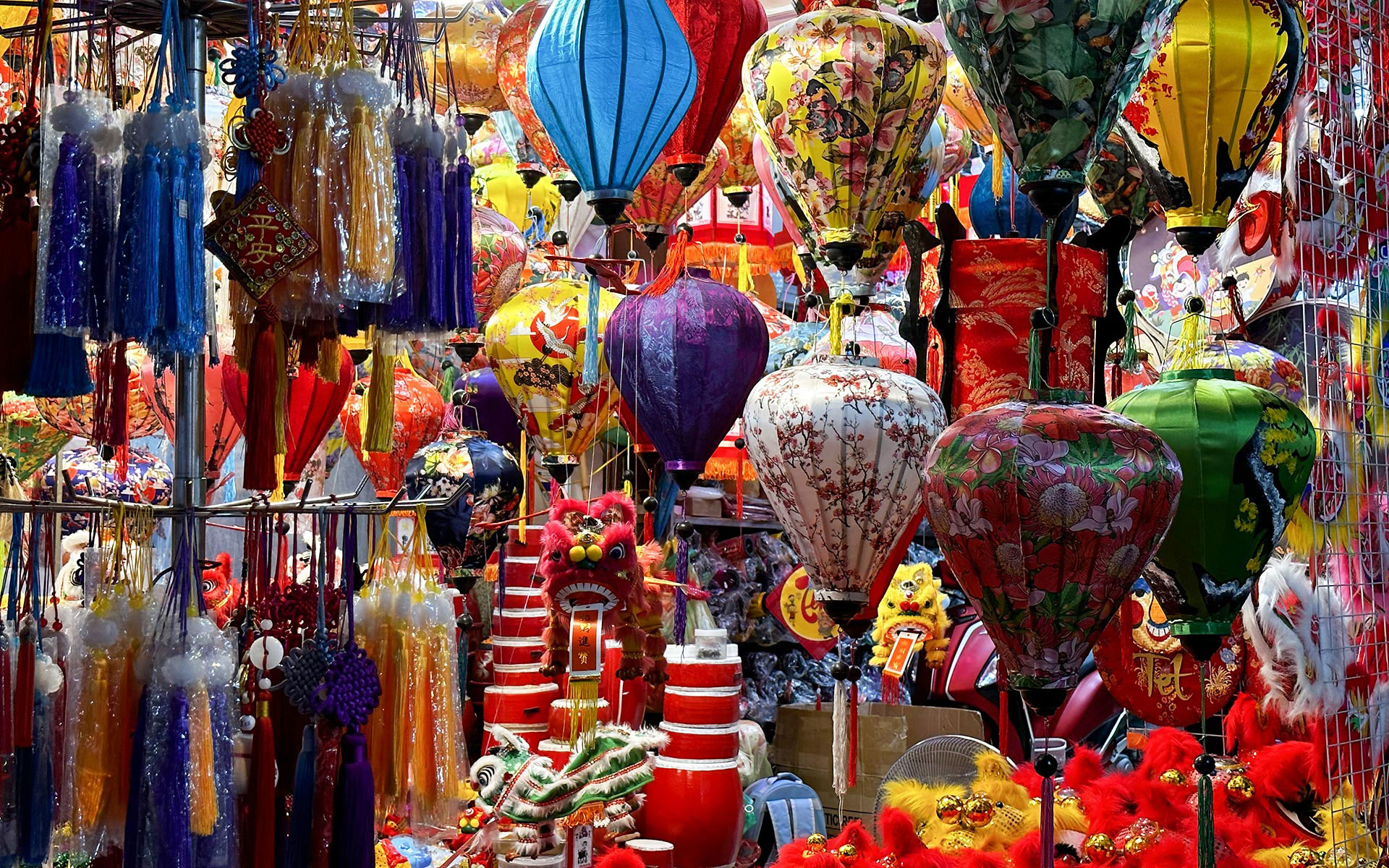Lanterns in Hang Ma Street, Hanoi